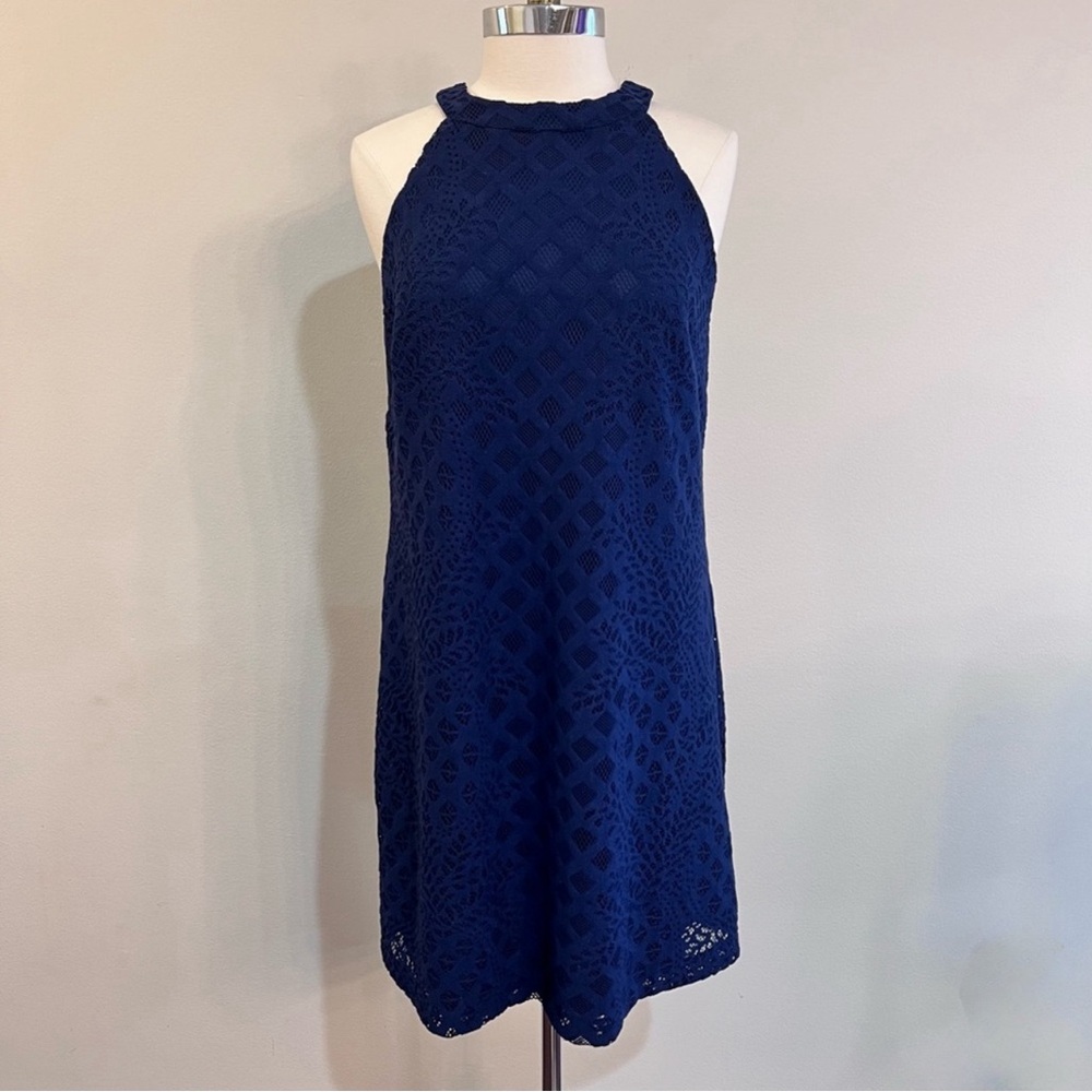 NWT Lilly Pulitzer Rayanne Lace Shift Dress L Pineapple Lace Halter Style